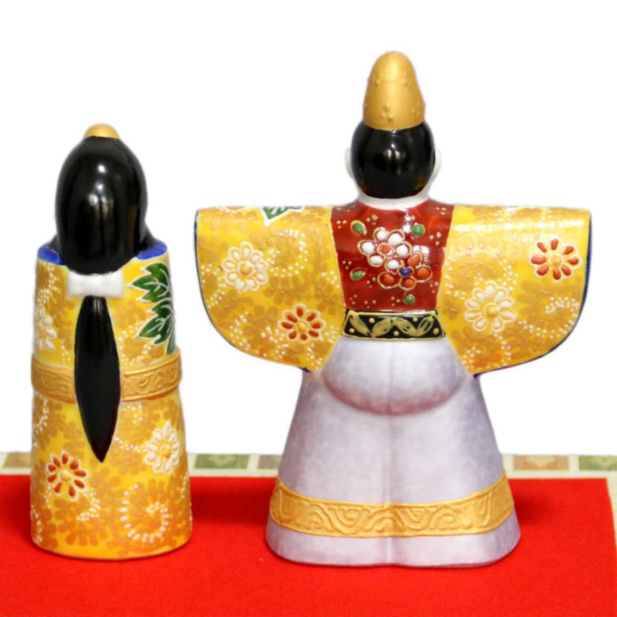 九谷焼 九谷焼ひな人形 長峰4.7号立雛人形 黄彩花盛 : 北山堂 - 通販