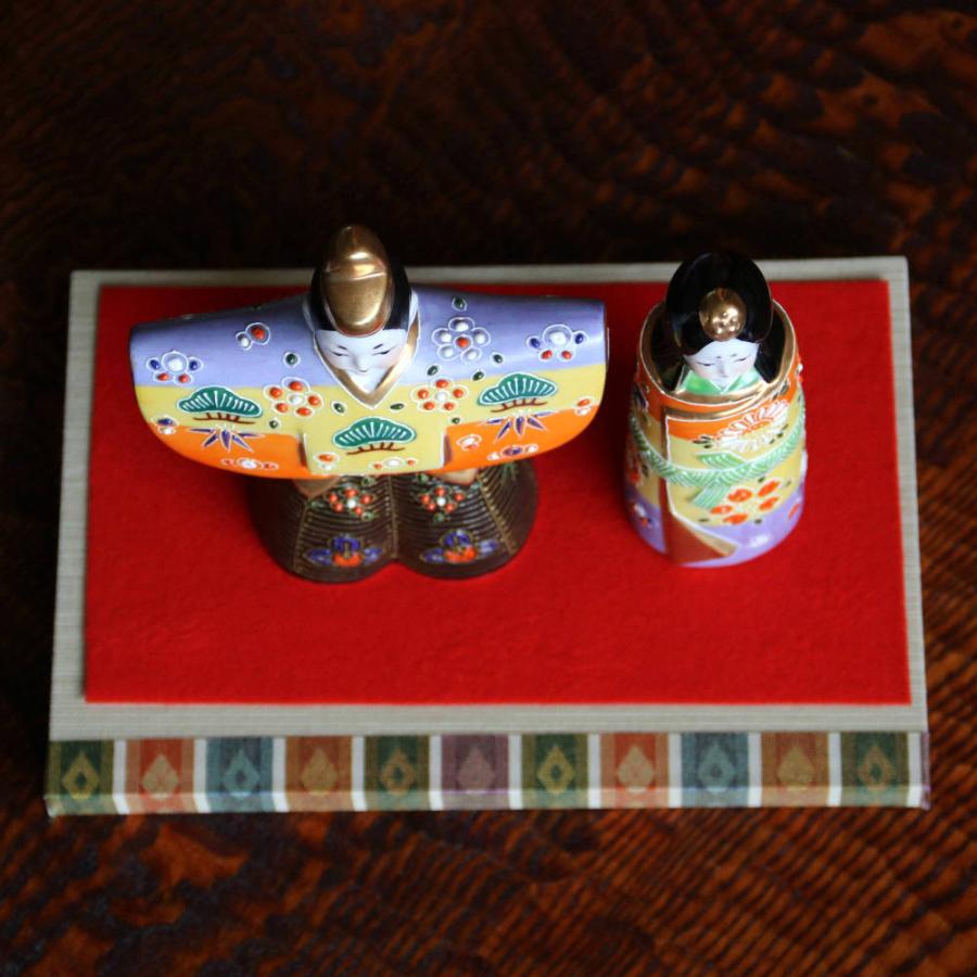 九谷焼 九谷焼ひな人形 長峰4.7号立雛人形 三色盛 : 北山堂 - 通販