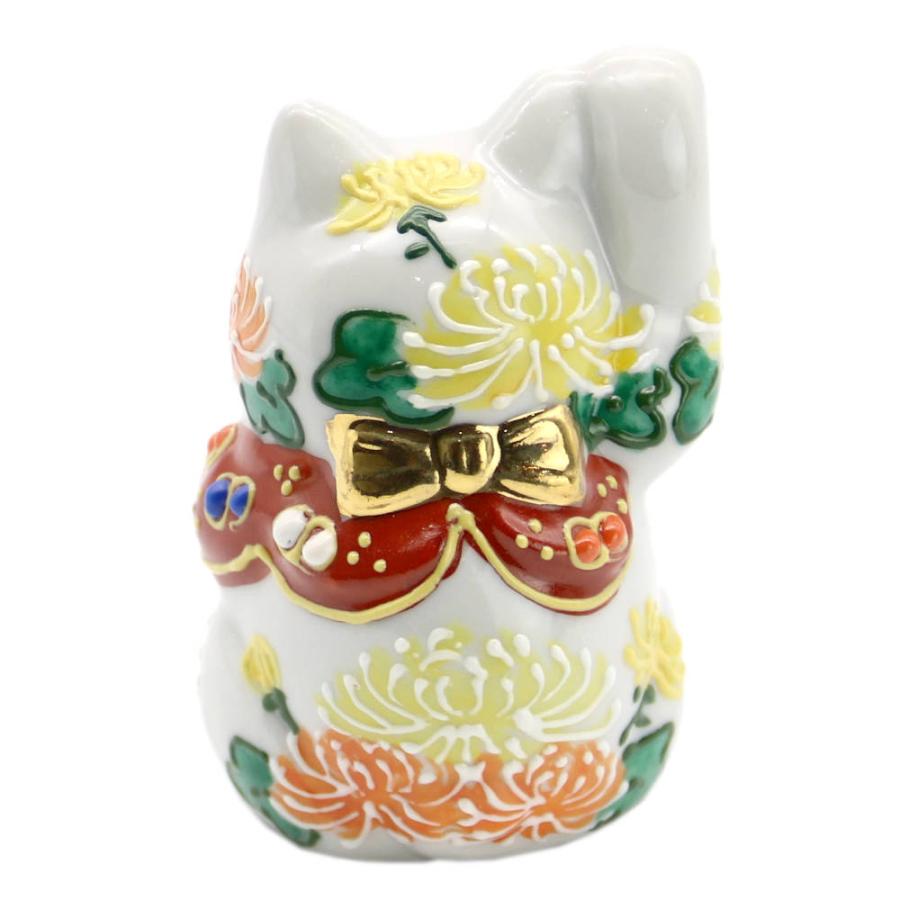 九谷焼 招き猫 2体（右手、左手） 九谷焼 招き猫（右手金運招き猫）2号菊 : 北山堂 - 通販 - Yahoo