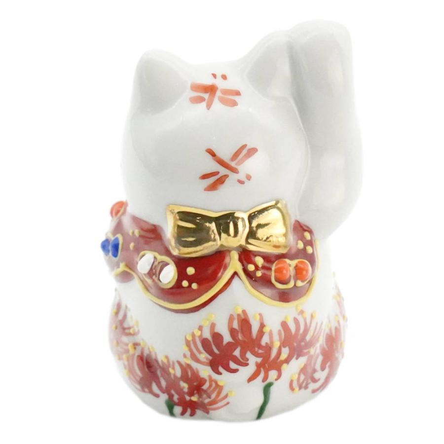 九谷焼 招き猫（右手金運招き猫）2号彼岸花 : 北山堂 - 通販 - Yahoo