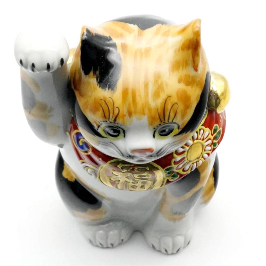 招き猫 九谷焼手書きお願い三毛猫5.2号高さ16cm 招き猫 九谷焼手書きお願い三毛猫5.2号高さ16cm 招き猫 九谷焼手書き