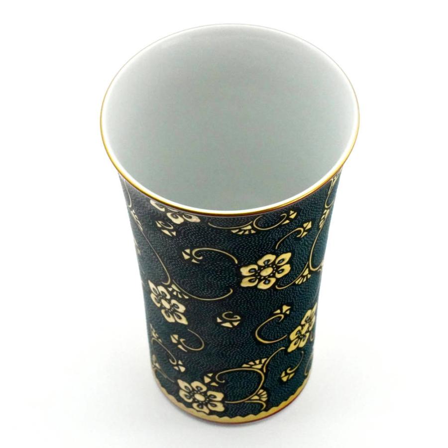 九谷焼 仲田錦玉 九谷焼萬碗（フリーカップ）渦打青粒盛金宝相