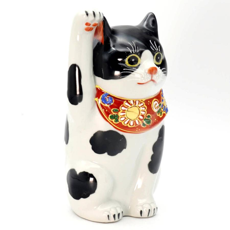 九谷焼 招き猫（右手金運招き猫）6号黒ブチ 10012277 : 北山堂 - 通販