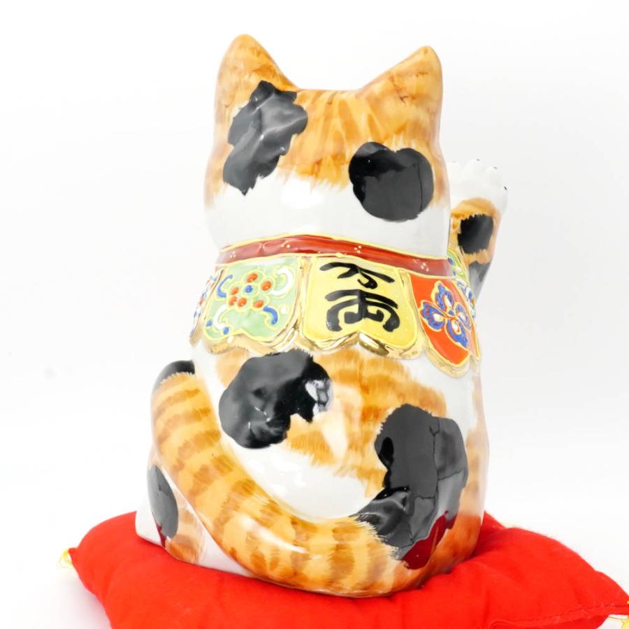 九谷焼 招き猫 タッチ猫 6.5号毛長三毛（布団付）10012692 : 北山堂