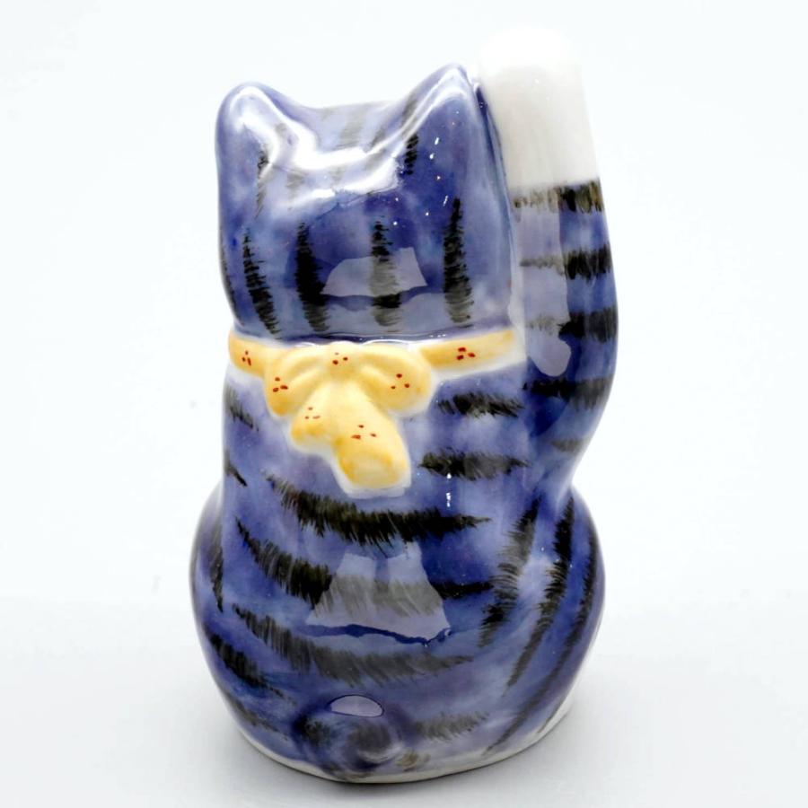 九谷焼 招き猫（右手金運招き猫）3号紫釉彩 : 北山堂 - 通販 - Yahoo