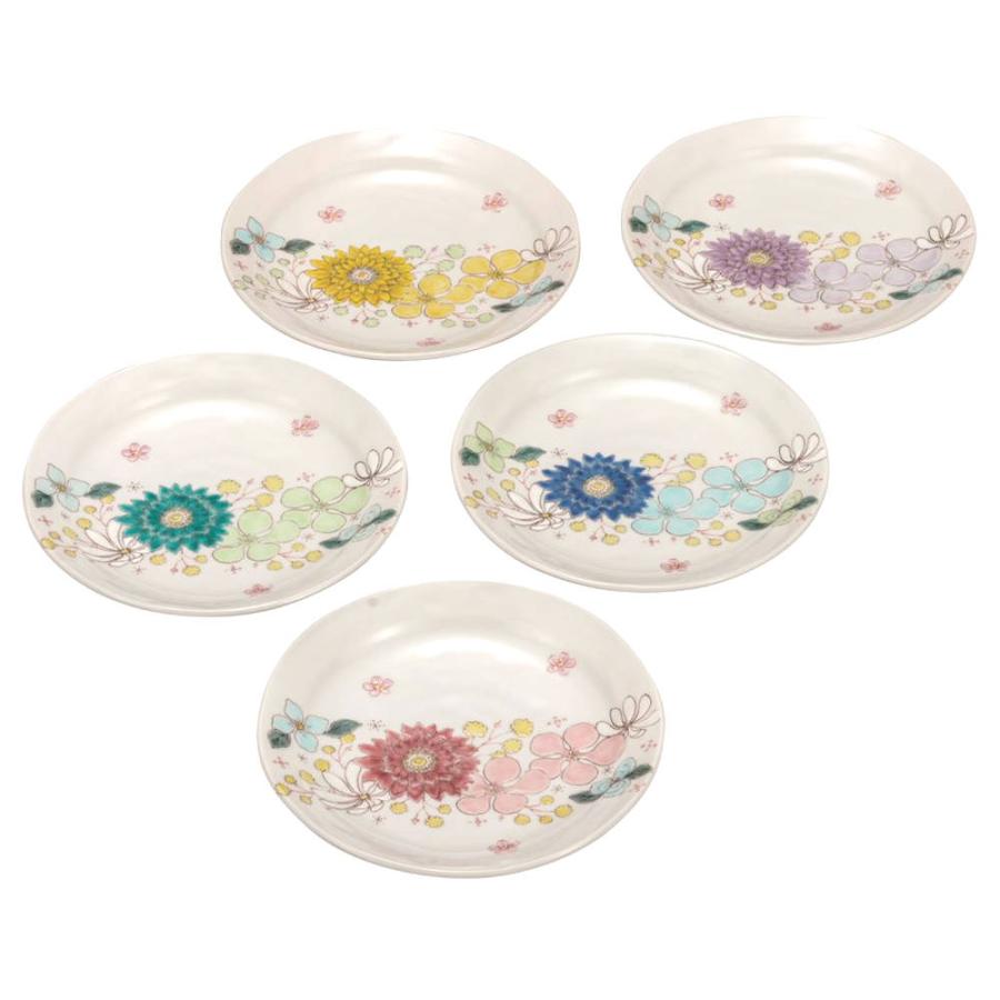 神戸　九谷焼 九谷焼 5.2号皿揃（5枚セット）花はなK9-119 : 北山堂 - 通販 - Yahoo