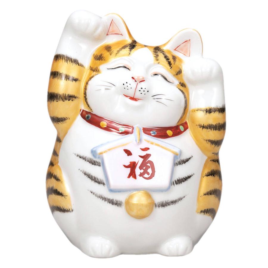 九谷焼 絵馬 招き猫 4.5号 両手上げ 白盛 猫置物 陶器 九谷焼 4.5号絵馬招き猫 金彩 両手上げK9-1631 : 北山堂 - 通販