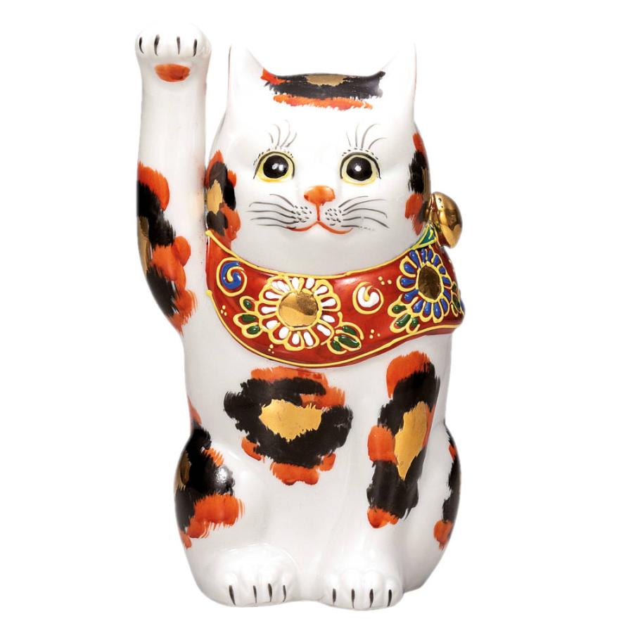 九谷焼 6号招き猫（右手金運招き猫）金三毛K9-1638 : 北山堂 - 通販