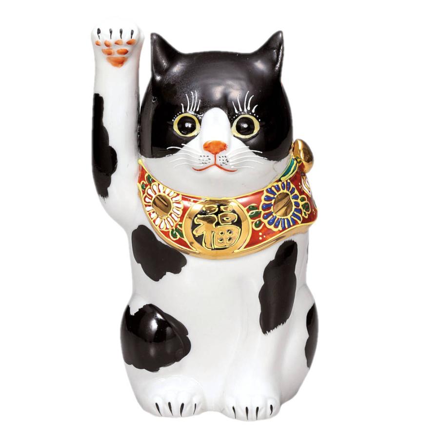九谷焼 7号招き猫（右手金運招き猫）黒ブチK9-1644 : 北山堂 - 通販