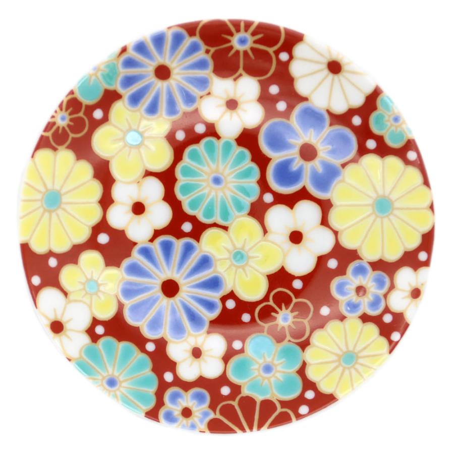 新品　九谷焼　12cm 縁起豆皿　青郊窯　梅 新品 九谷焼 12cm 縁起豆皿 青郊窯 梅