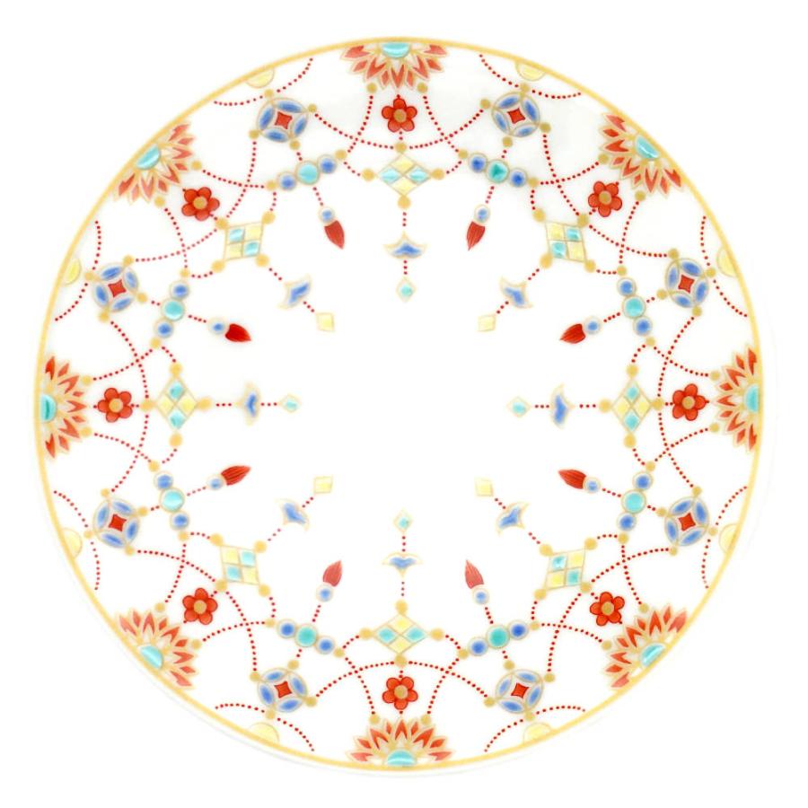 九谷　飾り皿 九谷焼 青郊窯4号皿 瓔珞文KSO-402 : 北山堂 - 通販 - Yahoo!ショッピング