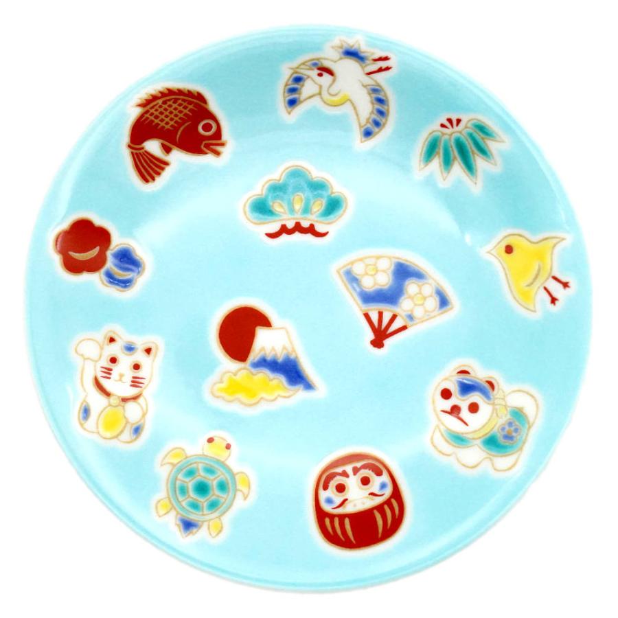 九谷焼 青郊窯4号皿 えんぎものKSO-432 : 北山堂 - 通販 - Yahoo