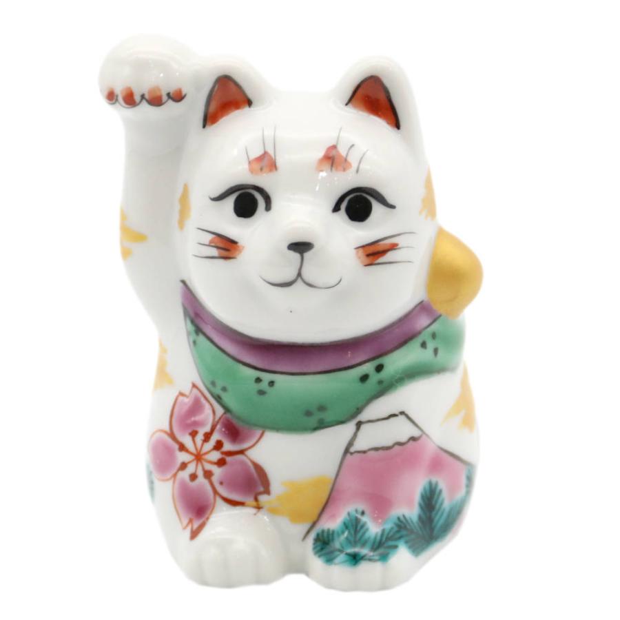 九谷焼招き猫 右手金運招き猫 2 5号富士山に桜 Maneki 2110 北山堂 通販 Yahoo ショッピング