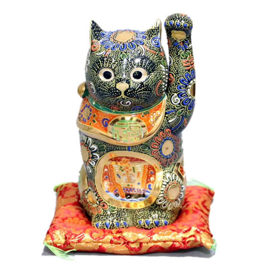 九谷焼招き猫(左手人お客招き猫)7号黒盛宝船C(布団付) :maneki-5072c:北山堂 - 通販 - Yahoo!ショッピング 九谷焼招き猫(左手人お客招き猫)7号黒盛宝船C(布団付) :maneki-5072c:北山堂 - 通販 - Yahoo!ショッピング