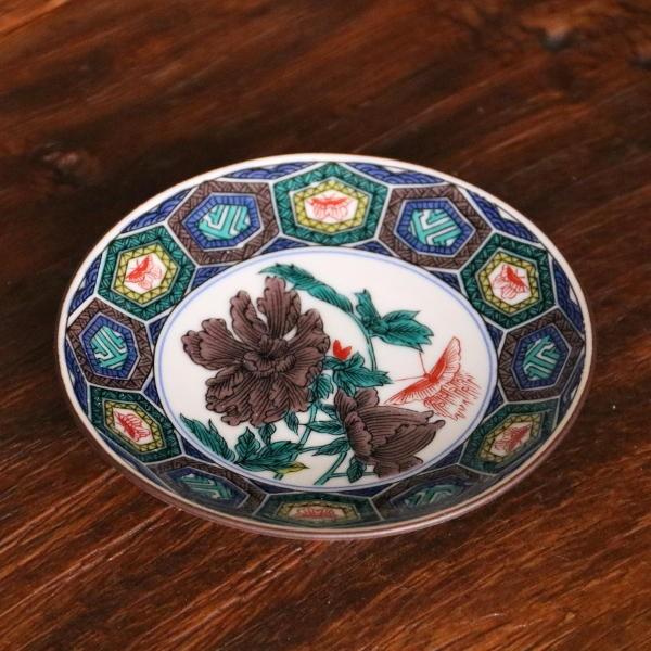 九谷蝶形変形豆皿アンティーク