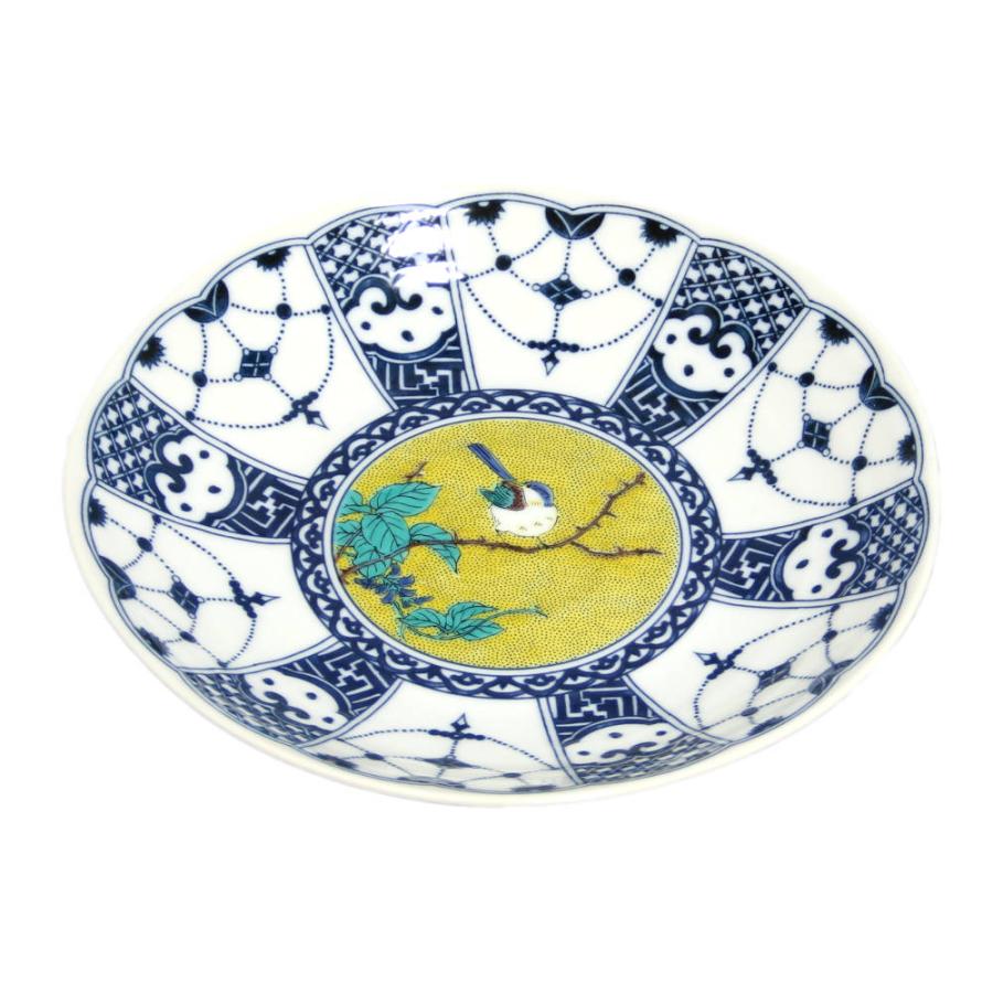 九谷焼 ＼在庫限り／ 青風窯7.5号皿 染付瓔珞文吉田屋風SH-04