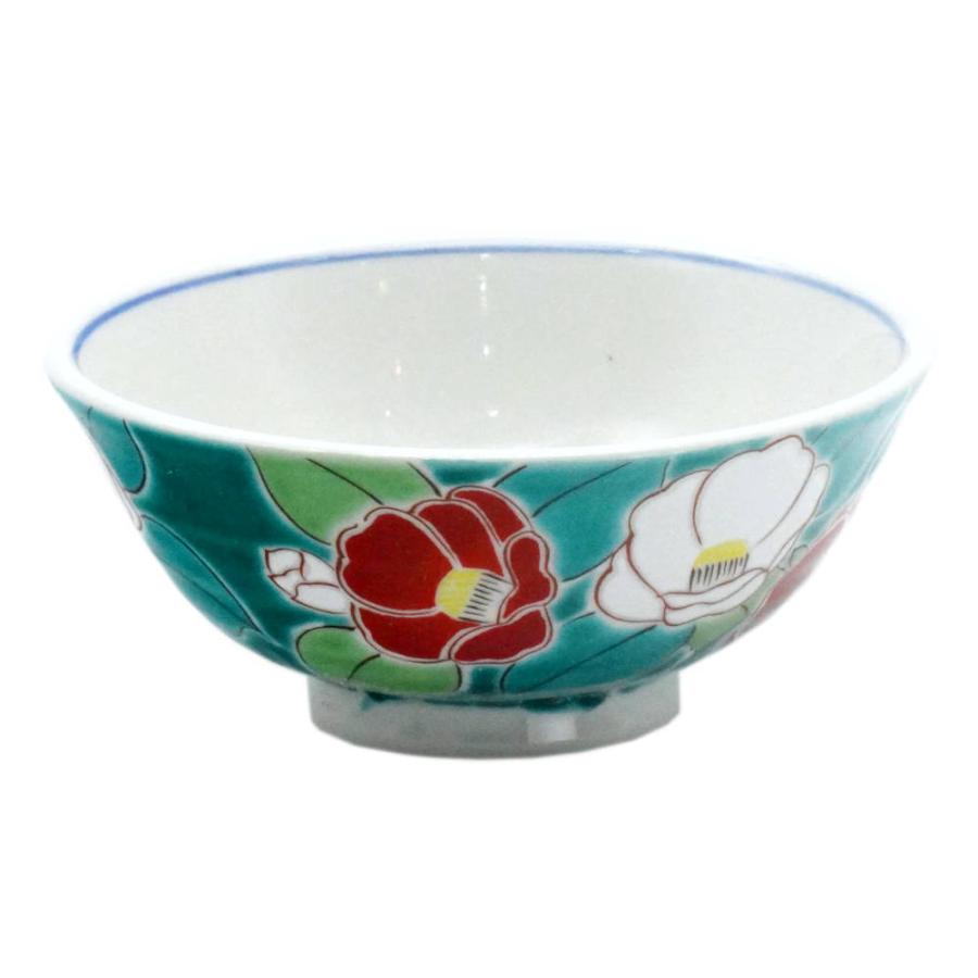 九谷焼 ＼在庫限り／九谷焼 青郊窯飯碗（ご飯茶碗）椿 四季の花SK-255