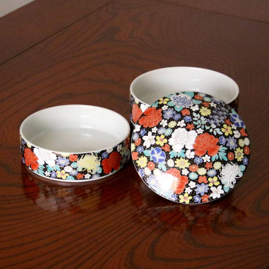 九谷焼 青郊窯三段重（重箱）花詰 黒SK-457 : 北山堂 - 通販 - Yahoo