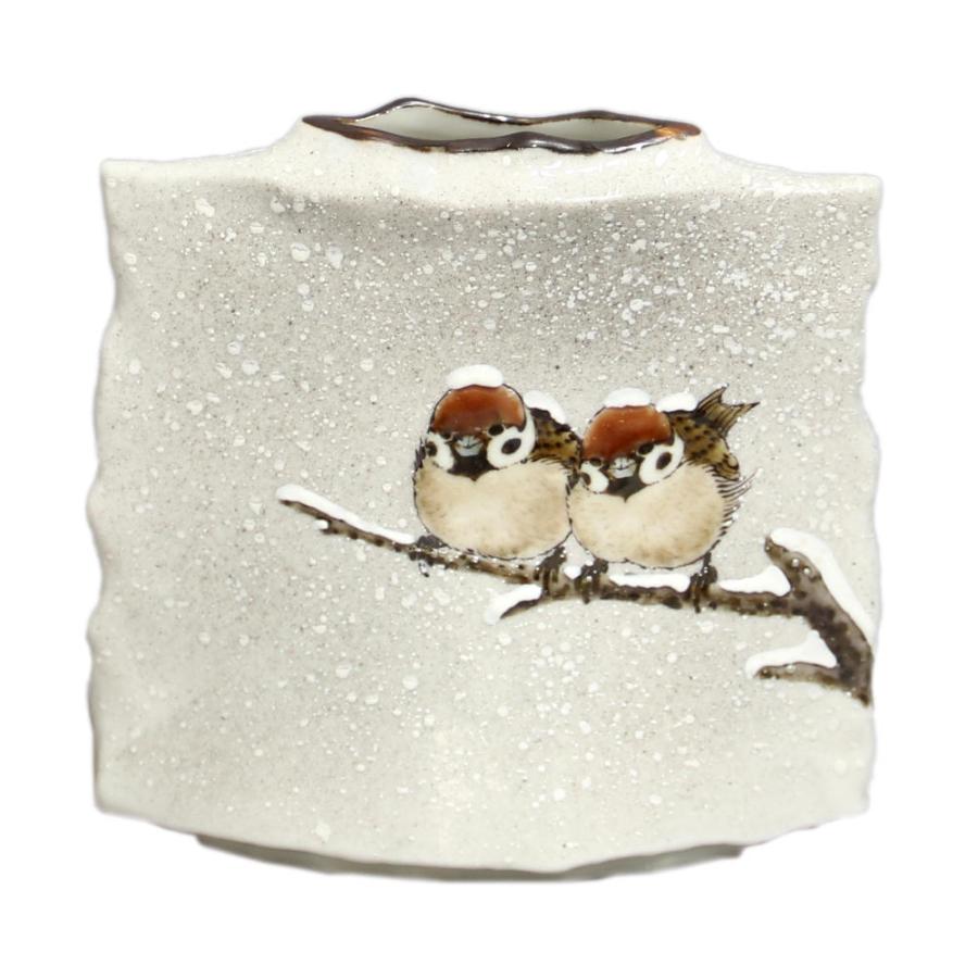 中村陶志人 九谷焼扁壷 平型雪二雀図T-220 : 北山堂 - 通販 - Yahoo!