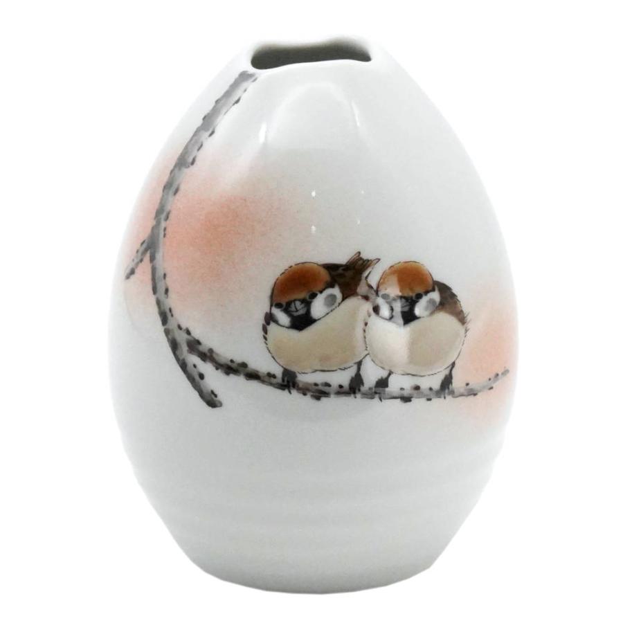 中村陶志人 九谷焼一輪生 口波砲弾型小 二雀図 T-457 : 北山堂 - 通販