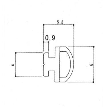 卓抜 三協部品 引違い窓 気密材 吸音材 気密材 上かまち 3k2305 三協 引き違い窓 サッシ ゴム部品 パッキン ゴムパッキン