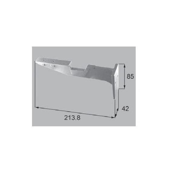 LIXIL新日軽ビル部品 金具類（取付・補強・ジョイント・固定）：下皿補強ブラケット　シルバー（A8CB1059）｜hokusei2