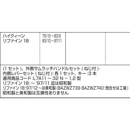 TOSTEM ドア・引戸用部品 錠 玄関・店舗・勝手口・テラスドア 把手：把手セット 外観右吊元用[AZWZ740]_2