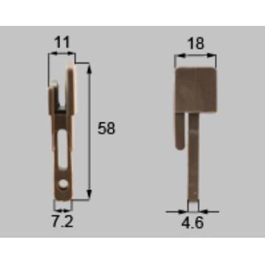 LIXIL新日軽ビル部品 網戸用部品：外れ止め (L)　こはく（C8ADP24）｜hokusei2