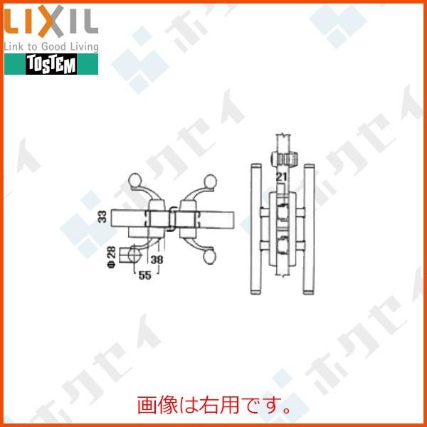 TOSTEM ドア・引戸用部品 錠 玄関・店舗・勝手口・テラスドア 把手：バーハンドルセット両開き用 左用[DECZ102A]