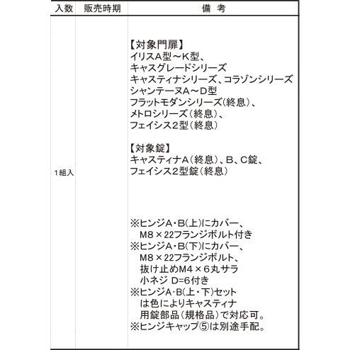 TOEX 門まわり商品 ヒンジ部品 普及・中級鋳物門扉用：ヒンジA・B(上)[KGV83110A]｜hokusei2｜02