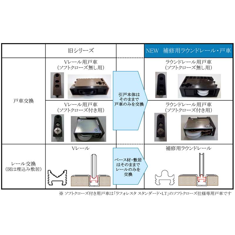 YKKAP住宅部品 補修用ラウンドレール(YS-MVK-H-R-40)　L=4000mm　1本_1