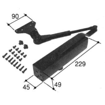 旧立山アルミ補修用部品 勝手口 ドアクローザ：ドアクローザ(上枠)[PKD5404] 立山 勝手口ドア テラスドア リョービ サンヨウ ドアチェック