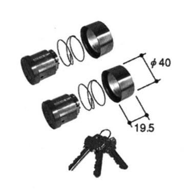 旧立山アルミ補修用部品 玄関引戸 シリンダー：シリンダー[PKH9058