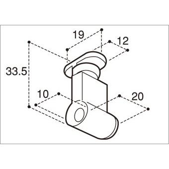 DAIKEN住宅 下駄箱扉上吊部材（フロンタル）（2個入）J・F20（旧