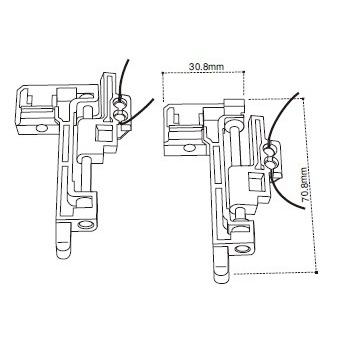 DAIKEN DOOR 10個セット DAIKEN住宅 丁番 クローゼット用 X10（PLACH-FE） : 純正