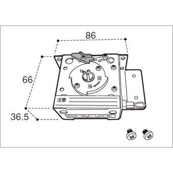 DAIKEN クローザー付き吊戸、片引用バネ座のみ DAIKEN住宅 バネ座 クローザー付吊戸片引／2連片引用 右引用