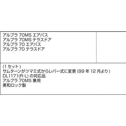 新日軽 ドア・引戸・内装材 ハンドル・クレセント・錠類 シリンダー：URシリンダーサムターンセット 右用[S8SD1057R]