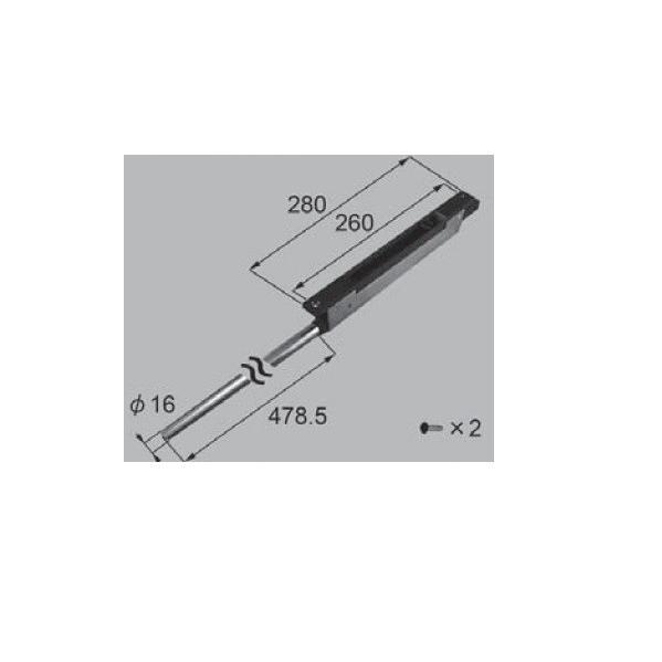 新日軽エクステリア部品 門扉 落し錠・錠受部品 落し錠本体：落し錠本体 (H:14 用 )　ブラック系（S8UD1028Z2）