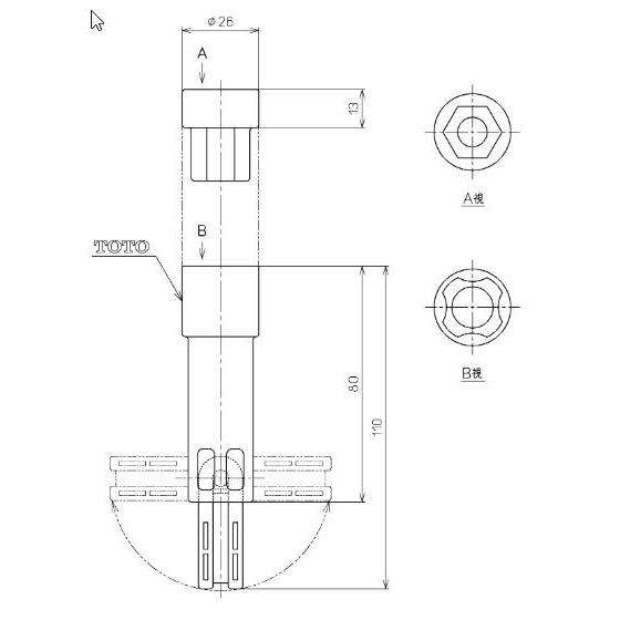 TOTO水回り部品 トイレ ウォシュレット その他：便座締付工具