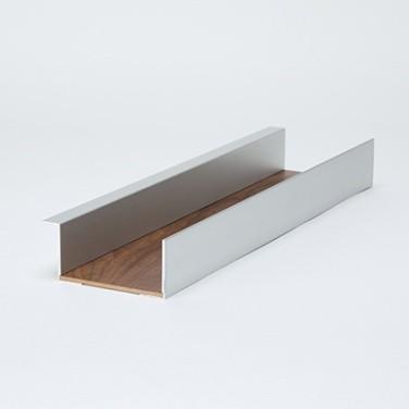 WOODONE住宅部品 キッチン・洗面化粧台 キャビネット用：アルミ仕切り板セット(縦用)　調理キャビネット用Mサイズ　樹種：ウォールナット（UDWSCA02-O-B）