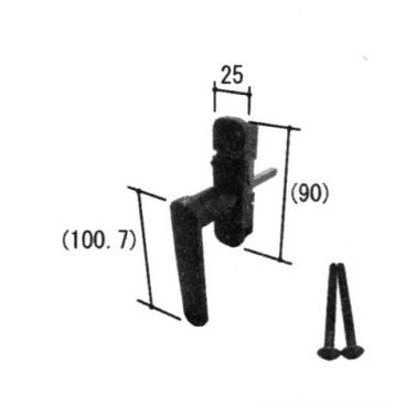 三協部品 装飾窓 戸車・把手：把手[W-C1-0567]【カムラッチハ