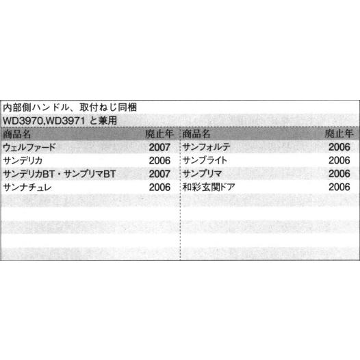 三協部品 玄関ドア 把手：把手(たてかまち)[WD3969-02]【三協】【玄関扉】【ハンドル】【レバーハンドル】【バーハンドル】【持ち手】【引き手】の画像