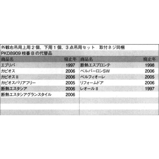旧立山アルミ補修用部品 玄関ドア 丁番：丁番[WD6261-02]  立山 対応商品名を上部画像にてご確認下さい 玄関扉 店舗ドア アパートドア マンショの画像