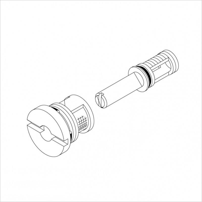 KVK水回り部品 KVK補修部品 構造部品：ストレーナ付止水栓ユニット