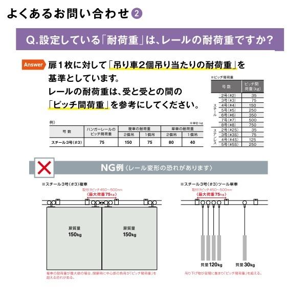 建築金物総合メーカーダイケン スチールドアハンガー 2号：天井受三連｜hokusei｜05