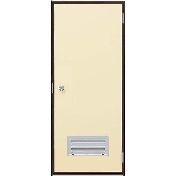 YKKAP勝手口 汎用ドア2HD[フラッシュドアタイプ] ガラリ付タイプ ランマ無[内付]：[幅796mm×高1840mm]　ykk　YKK勝手口ドア　土間収まり　サッシ　レバ