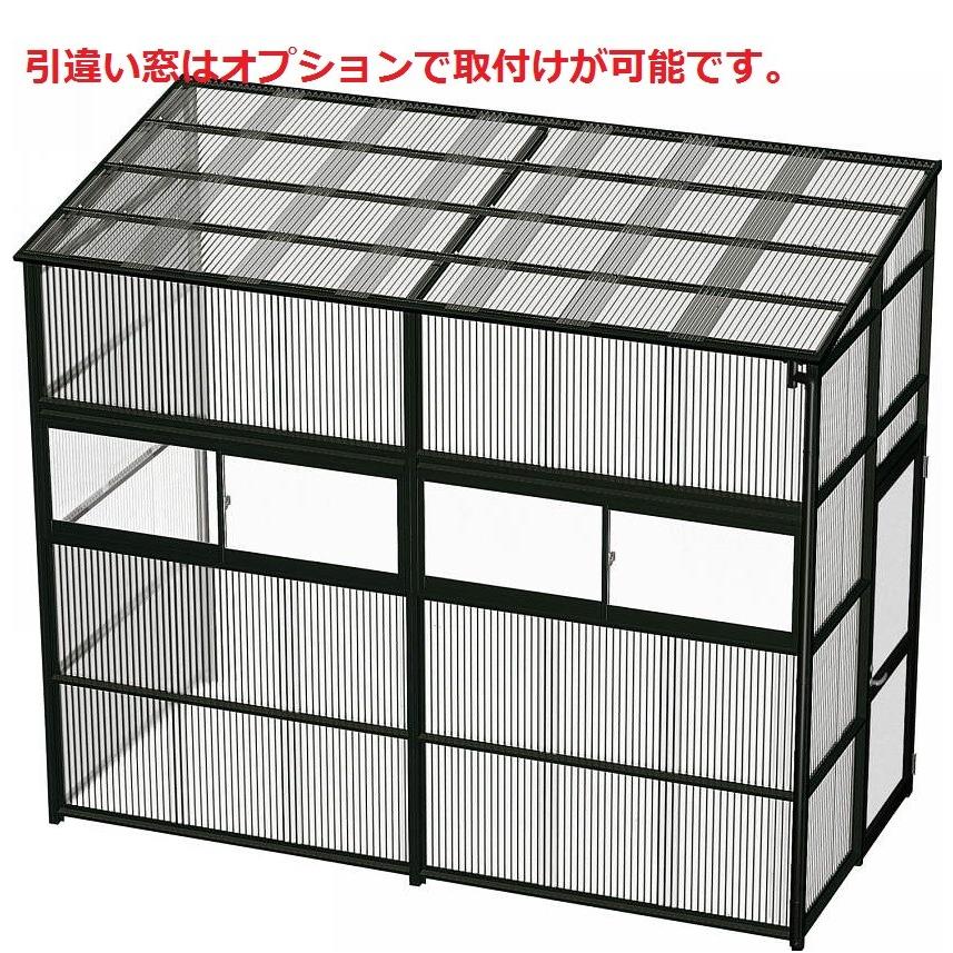 YKKAPウォールエクステリア 囲い ストックヤードII 積雪〜５０cm地域用 ドア付きセット[H=9尺]：奥行861mm[幅2745mm×高2785mm]　YKK　波板囲い　簡易物置