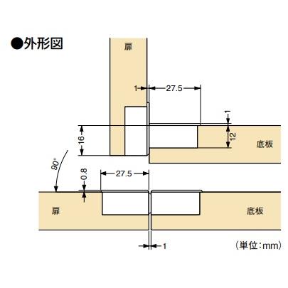 リフォーム用品 金物 家具の金物 ステー：スガツネ工業 ドロップ丁番