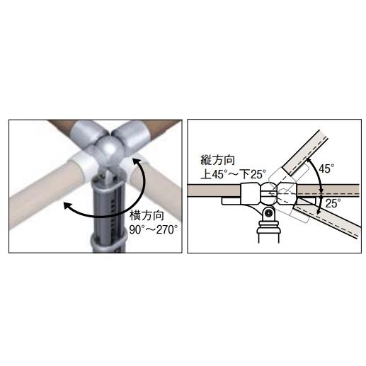 リフォーム用品　バリアフリー　屋外用手すり　コーナー支柱　アプローチEレール：積水樹脂　商品コード　ベーシック　3155-7072