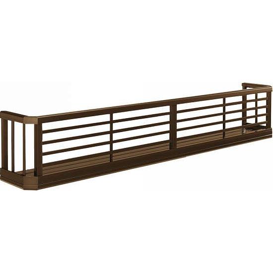 割引 Ykkap窓まわり フラワーボックス 3fb 連結タイプ 補強金具タイプ 横格子 出幅375mm 幅5770mm 高300mm Ykk Ykkフラワーボックス 花台 アルミ花台 ひさし 製品色 B1 ブラウン Www Oroagri Eu